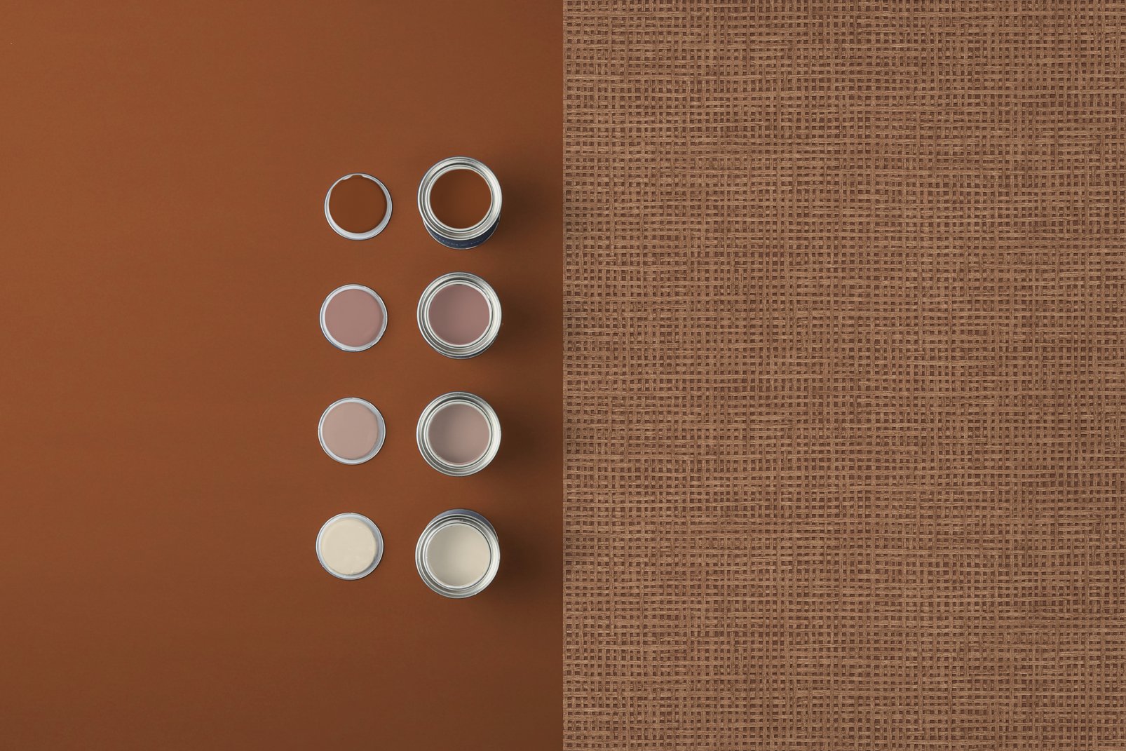 124091 - Rustic Weft Wallpaper - Clay - Graham & Brown