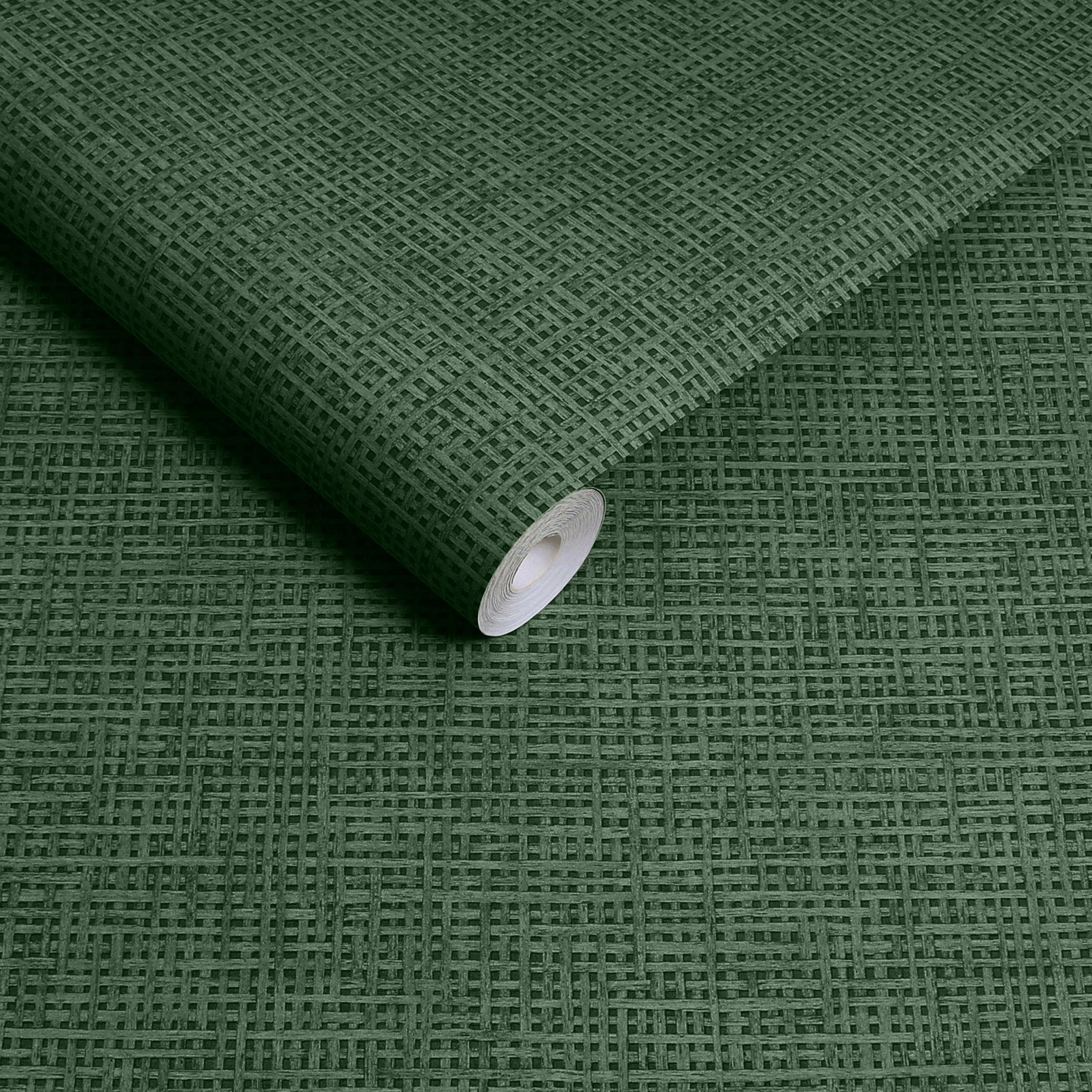 124097 - Rustic Weft Wallpaper - Palm - Graham & Brown