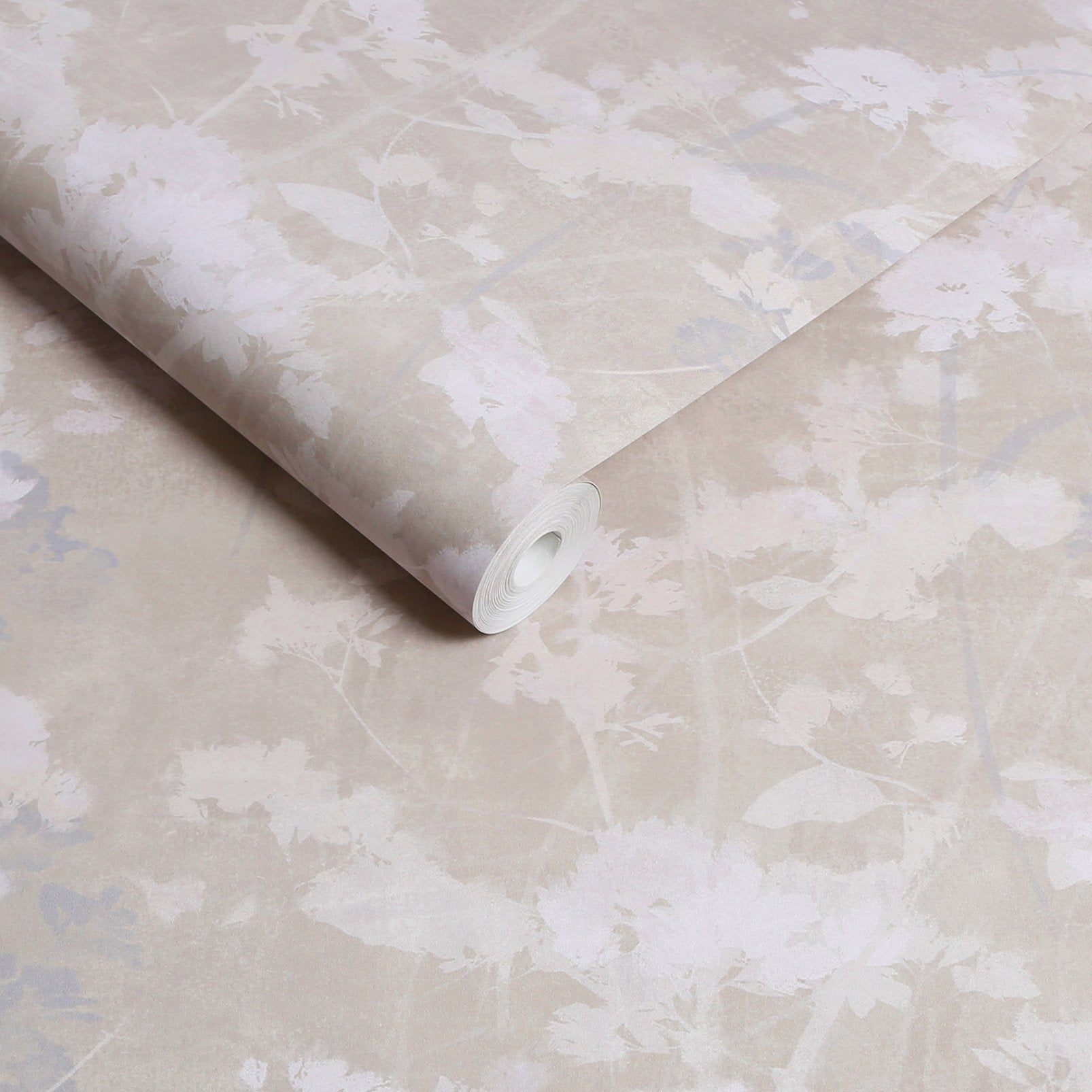 124108 - Flower Press Wallpaper - Stone - Graham & Brown