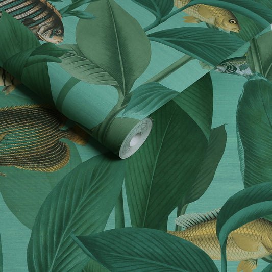 124112 - Aquarium Wallpaper - Aquamarine - Graham & Brown