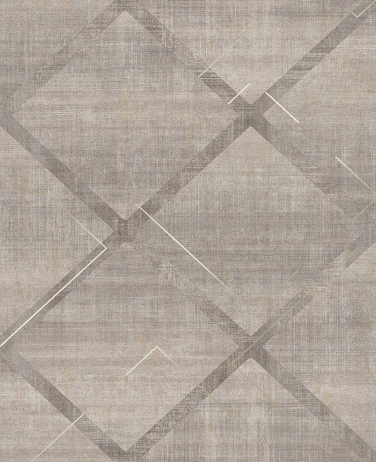 124125 - Lorenzo Geo Wallpaper - Grey - Graham & Brown