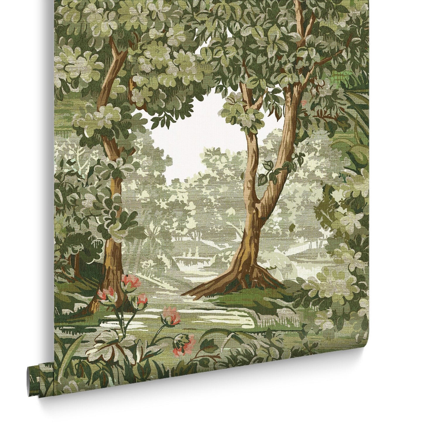 127900 - Bodenham Wallpaper - Spring Sage - Graham & Brown