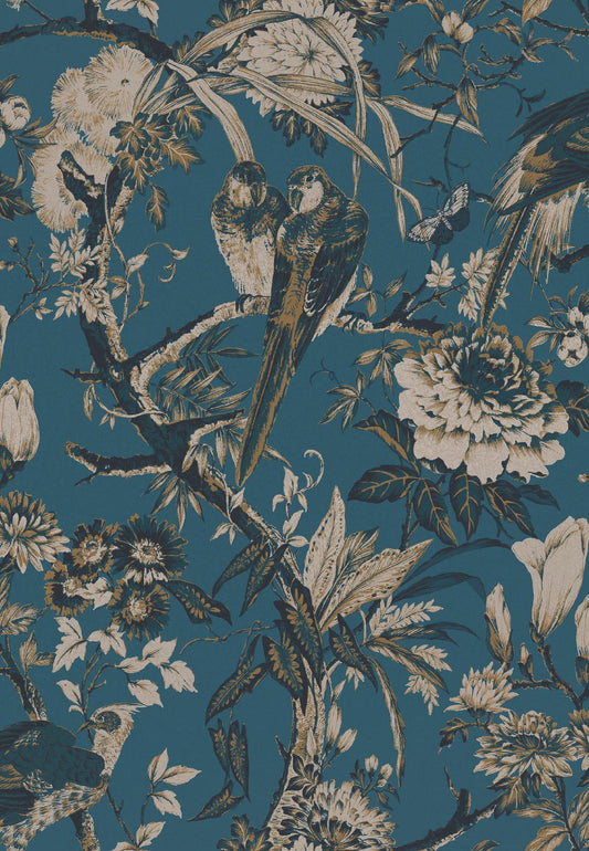 127911 - Perrow Wallpaper - Blue - Graham & Brown