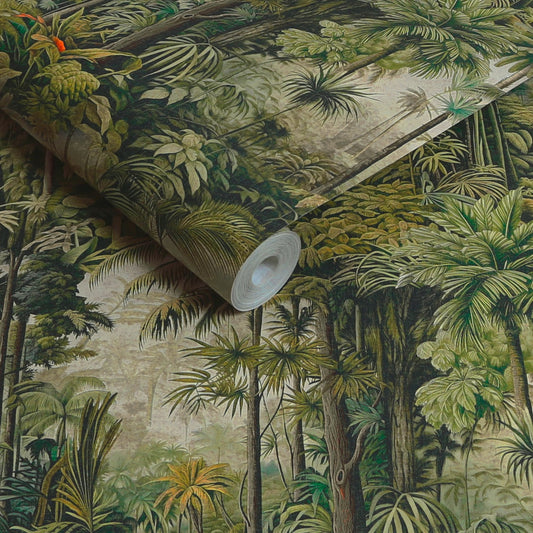 127913 - Benmore Ridge Wallpaper - Lush Green - Graham & Brown