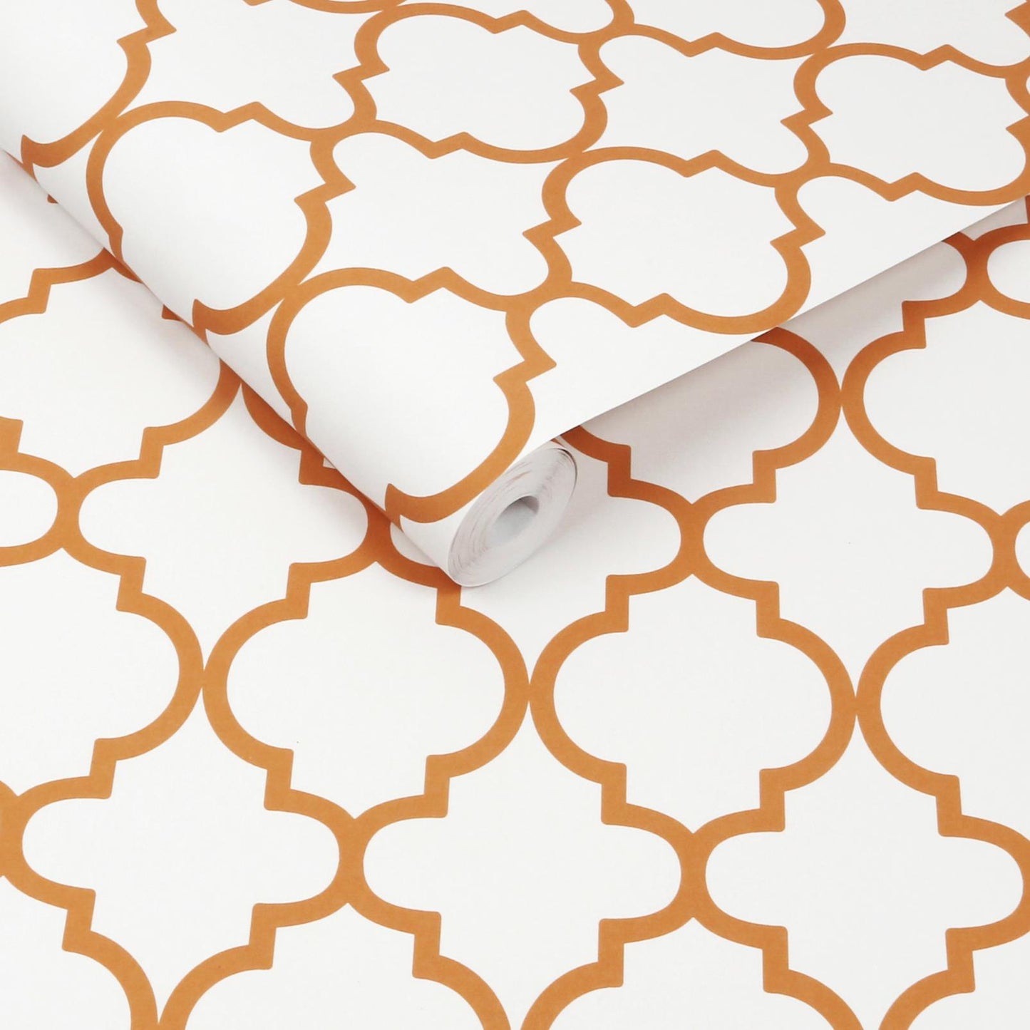 130298 - Trellia Wallpaper - Orange - Graham & Brown