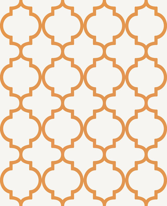 130298 - Trellia Wallpaper - Orange - Graham & Brown