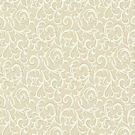 Brodsworth Natural Luxury Patterned Wallpaper - 1838 wallcoverings