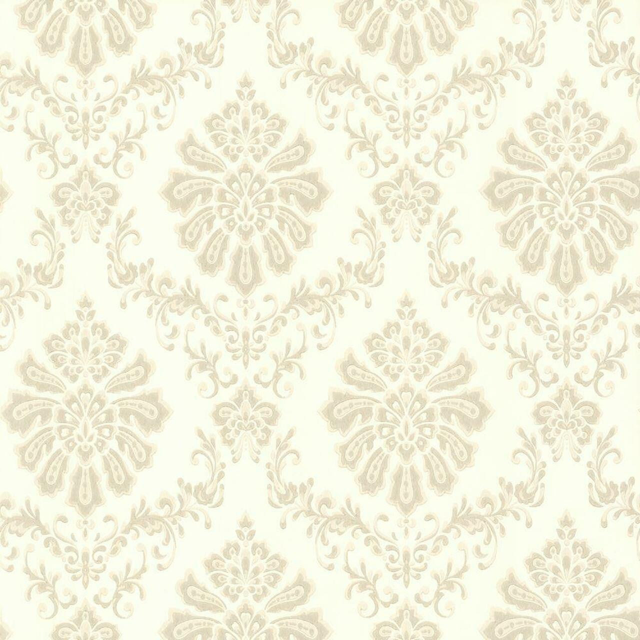 Broughton Natural Luxury Damask Wallpaper - 1838 wallcoverings