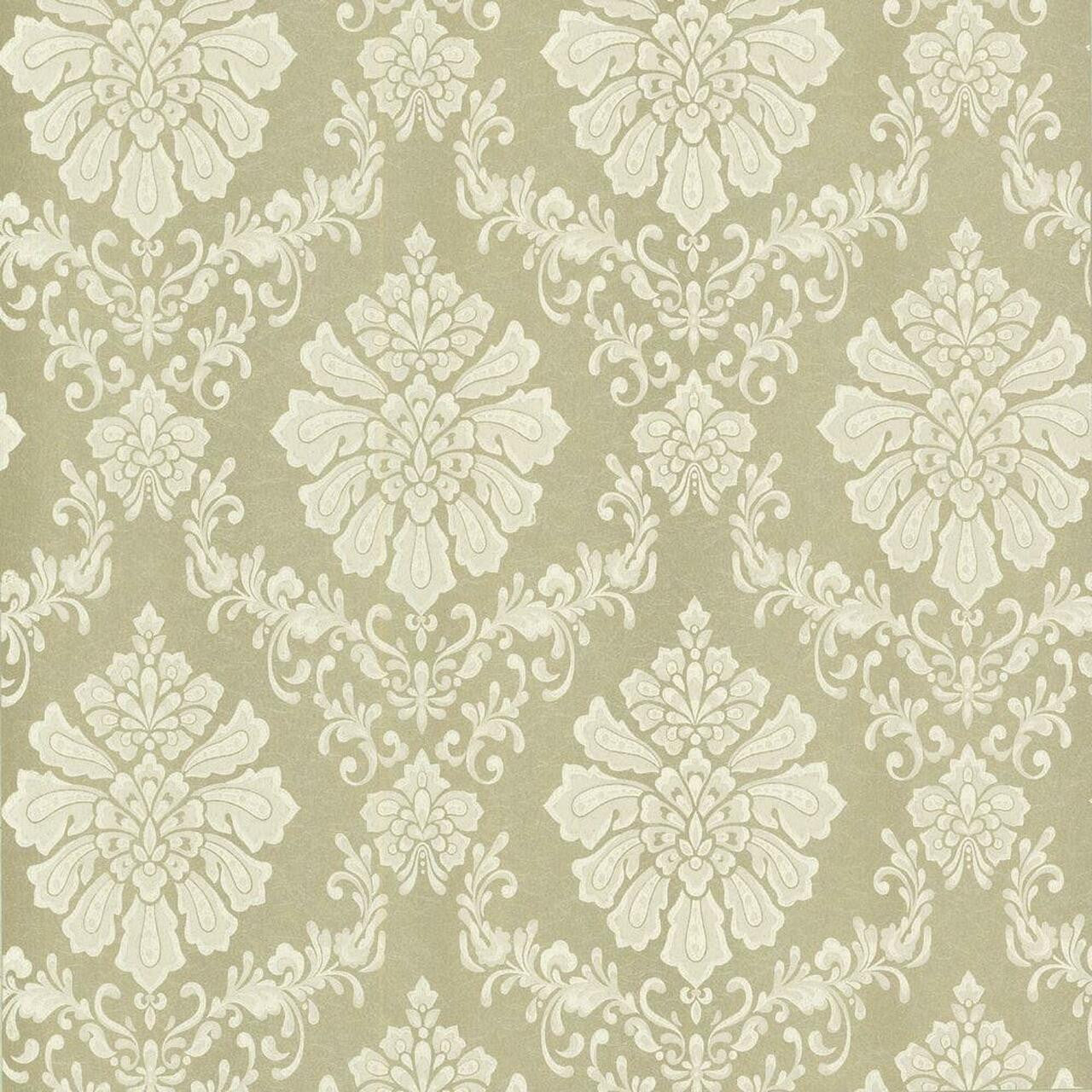 Broughton Gold Metallic Luxury Damask Wallpaper - 1838 wallcoverings