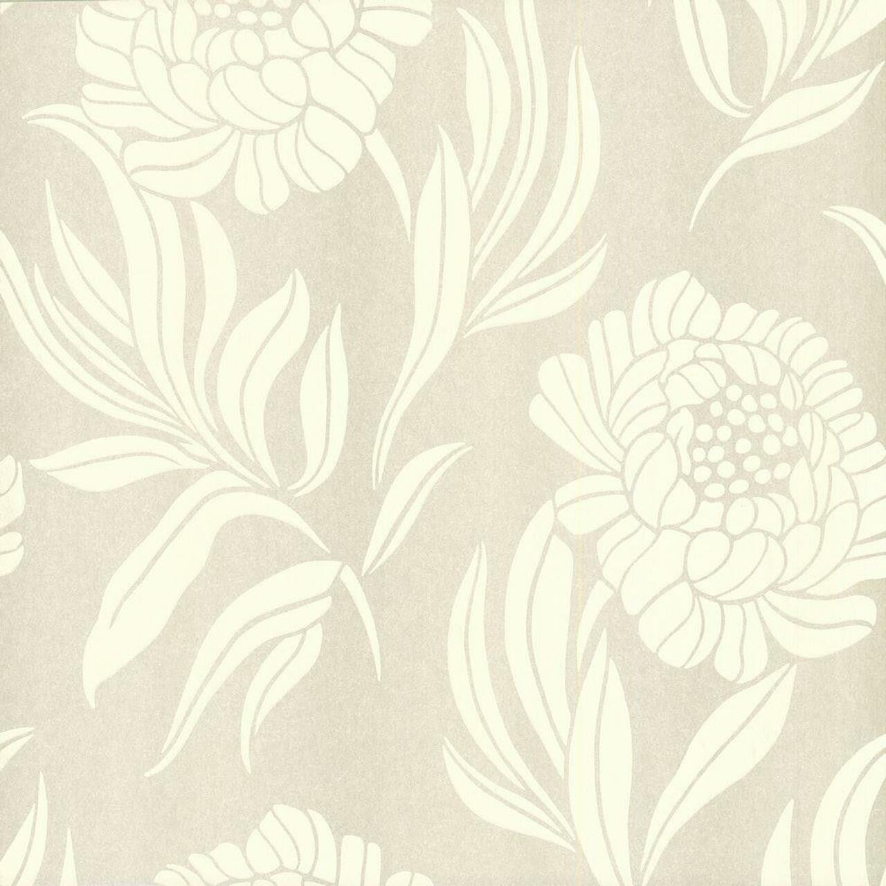 Chatsworth Natural Luxury Floral Wallpaper - 1838 wallcoverings