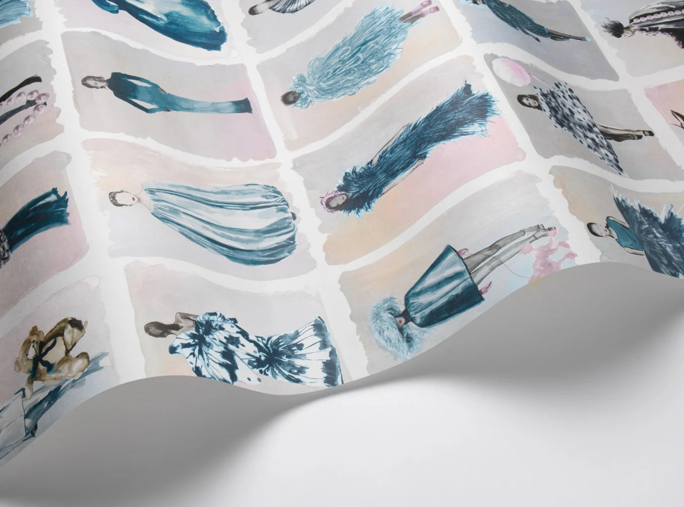 Couture Carousel Wallpaper - Blue - Cole & Son