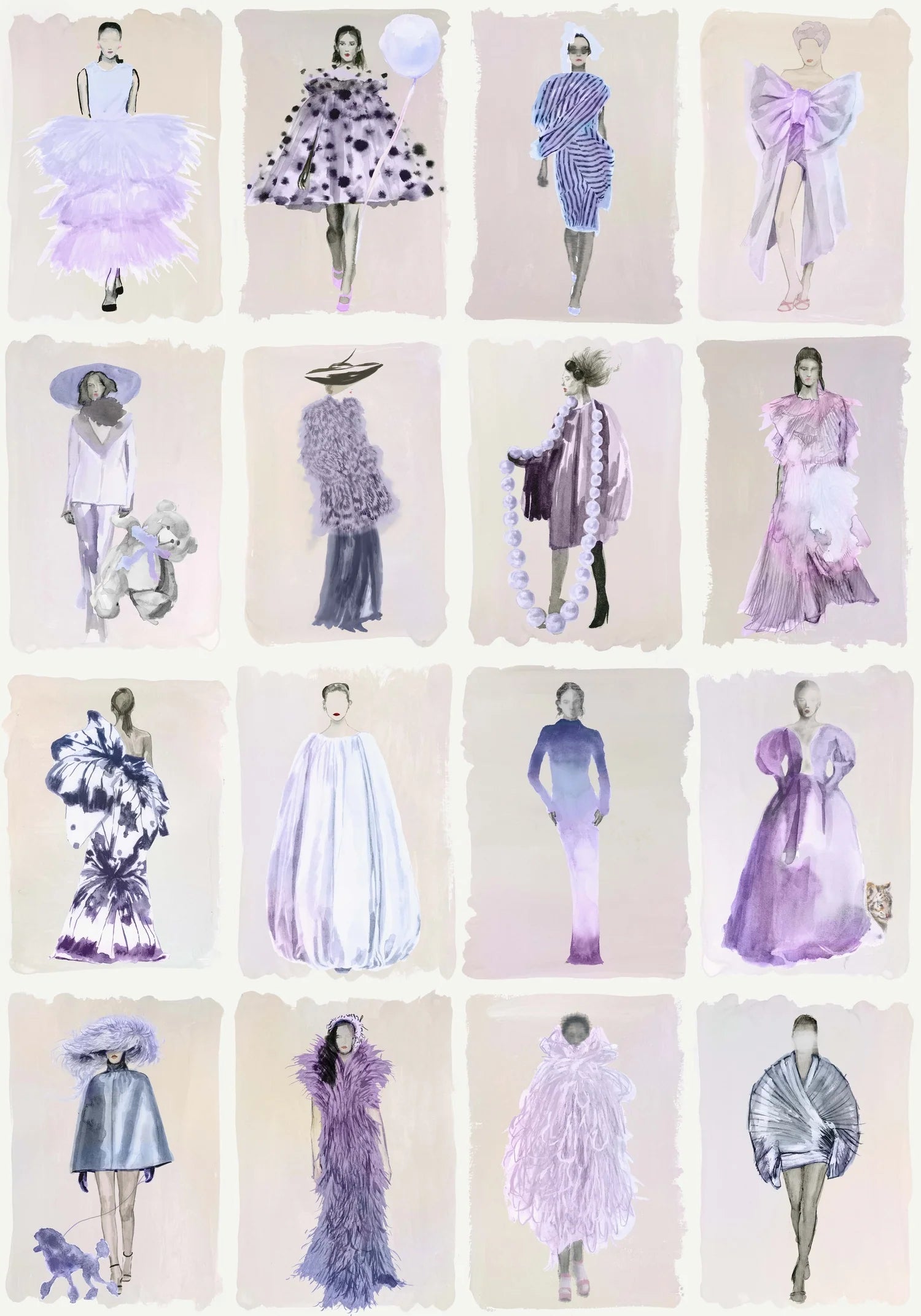 Couture Carousel Wallpaper - Purple - Cole & Son