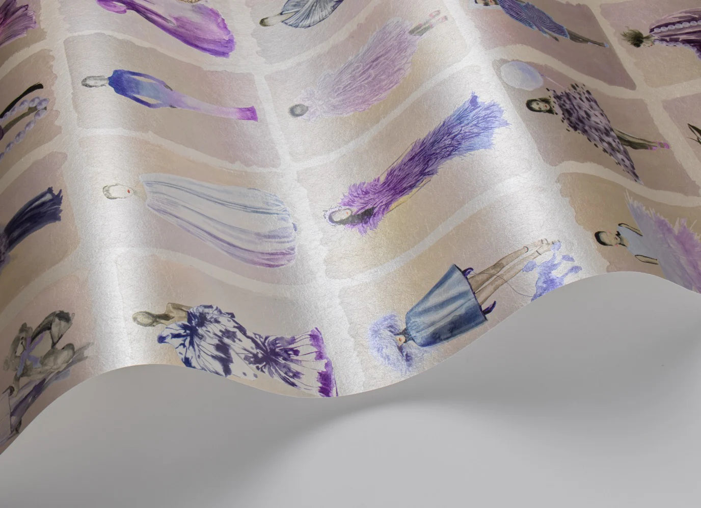 Couture Carousel Wallpaper - Purple - Cole & Son
