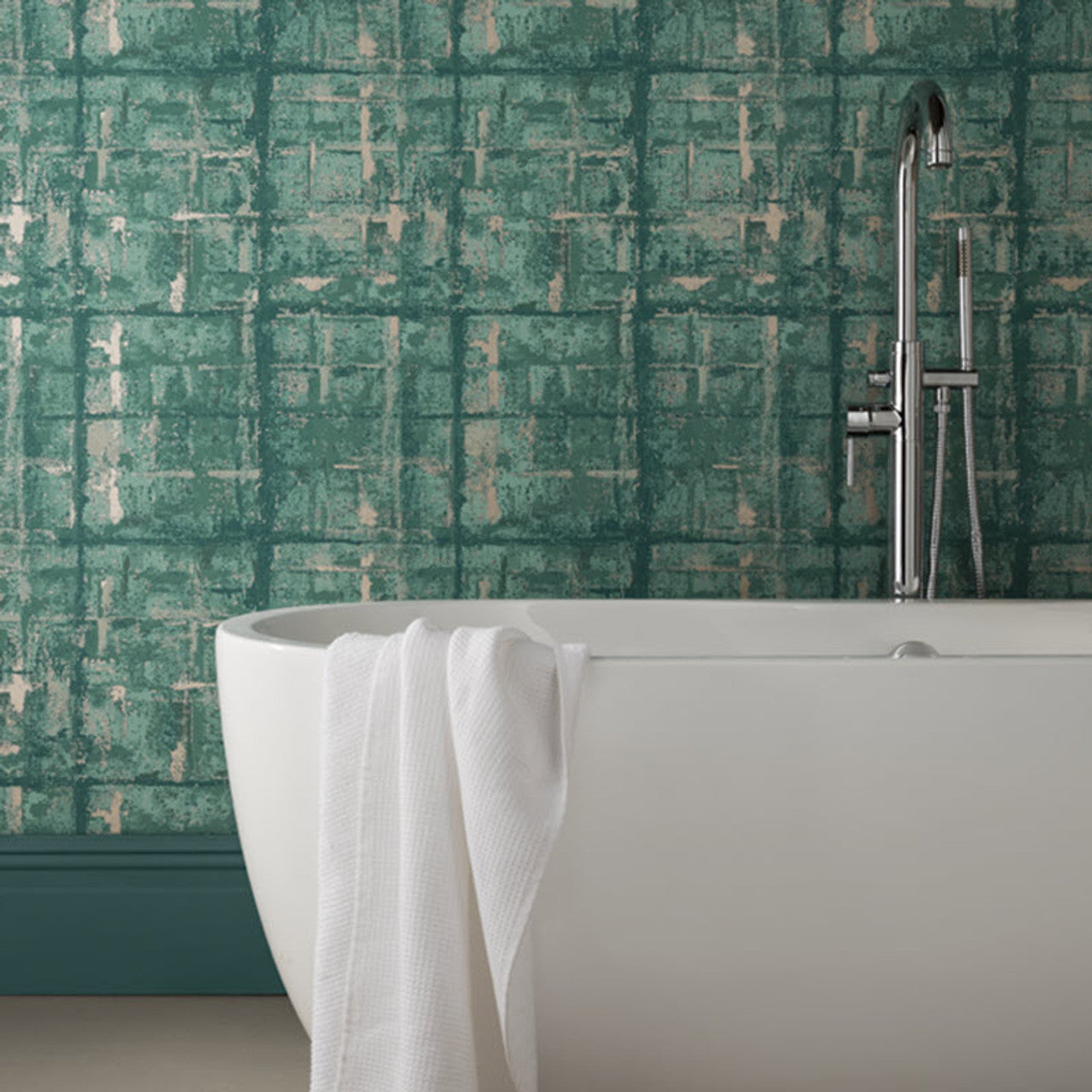 Patina Seafoam Green Luxury Textured Wallpaper - 1838 wallcoverings
