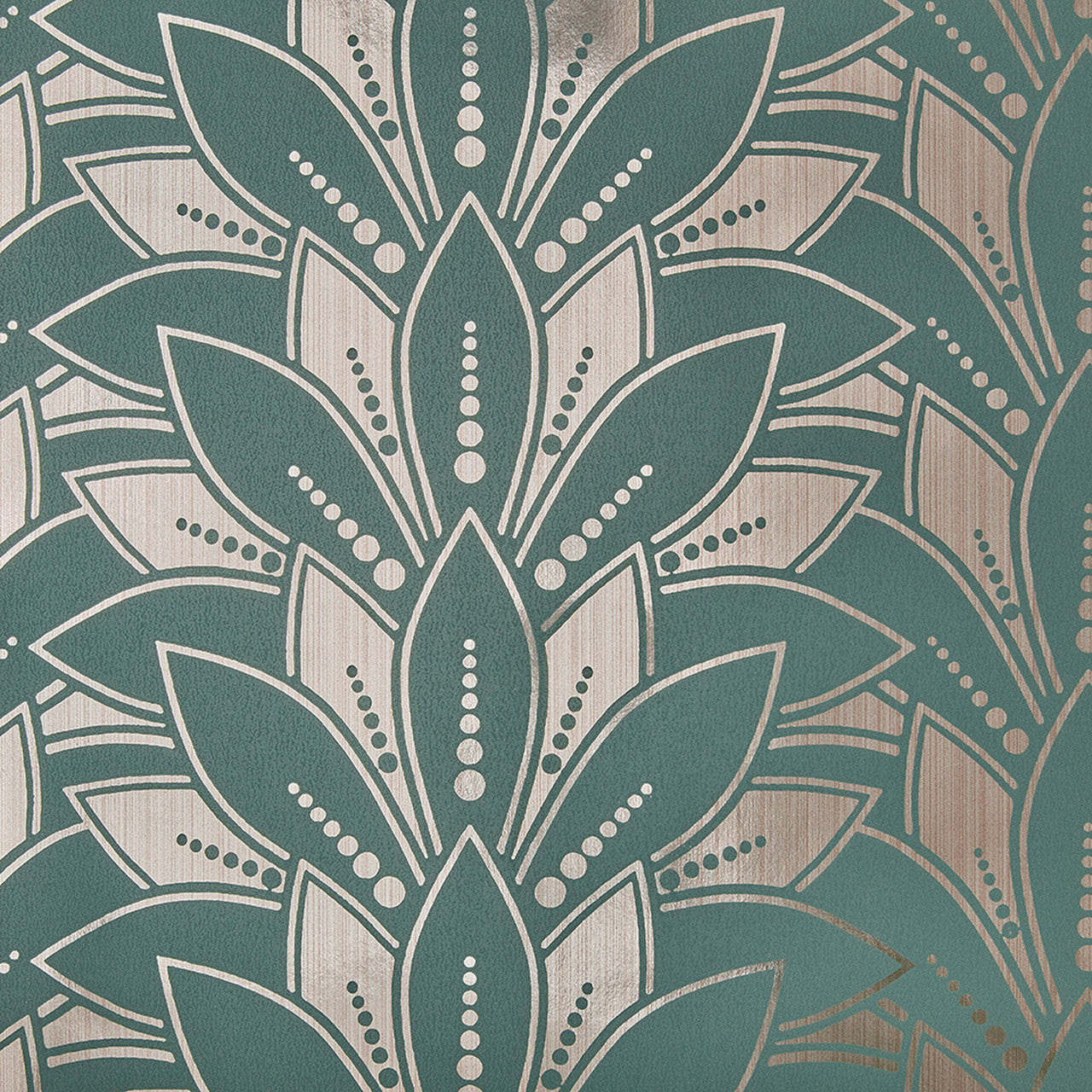 Astoria Neo Mint Green and Gold Luxury Foil Wallpaper - 1838 wallcoverings