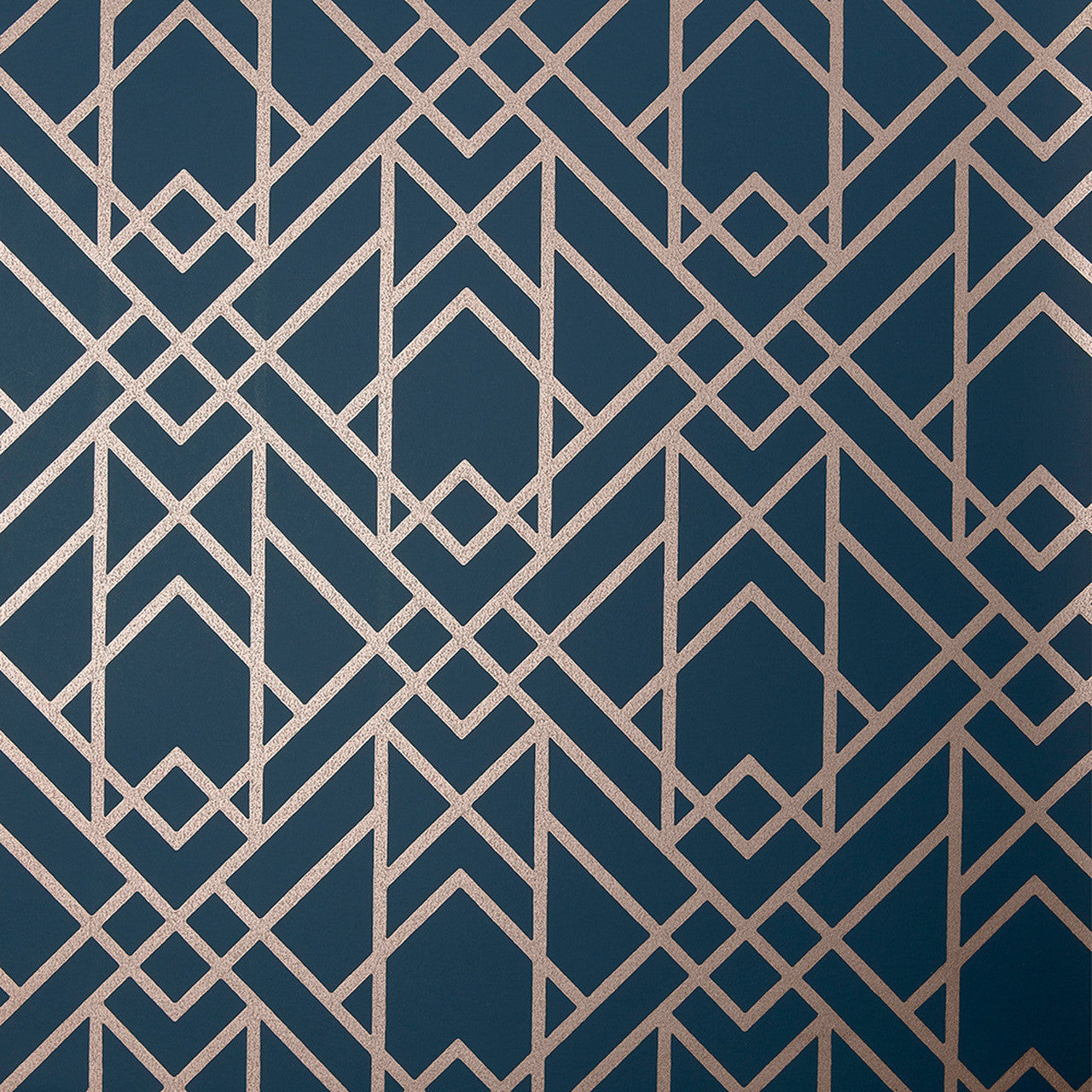 Metro Midnight Blue Luxury Geometric Wallpaper - 1838 wallcoverings