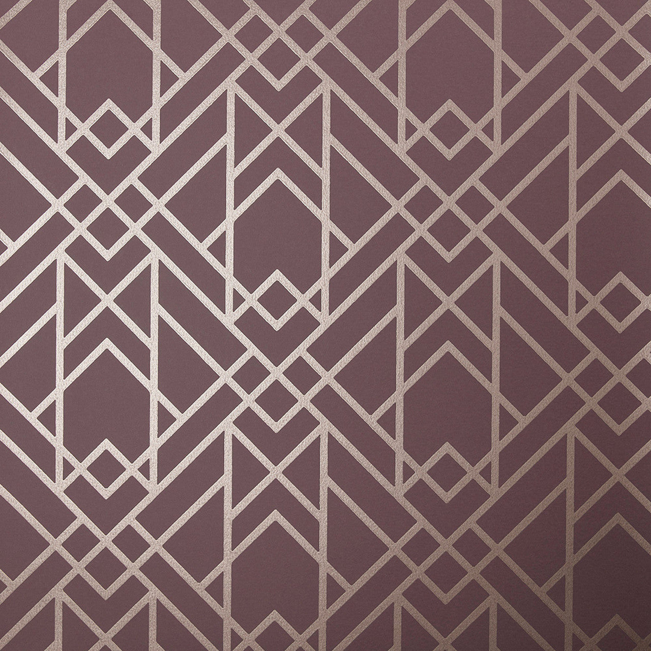 Metro Cassis Purple Luxury Geometric Wallpaper - 1838 wallcoverings
