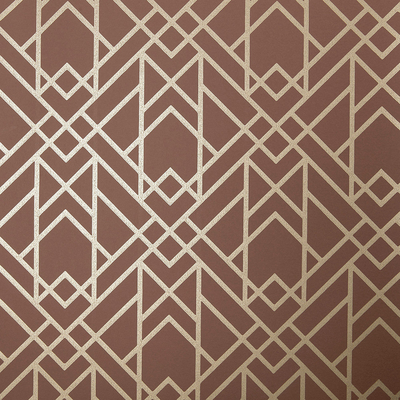 Metro Amber Glow Orange Luxury Geometric Wallpaper - 1838 wallcoverings
