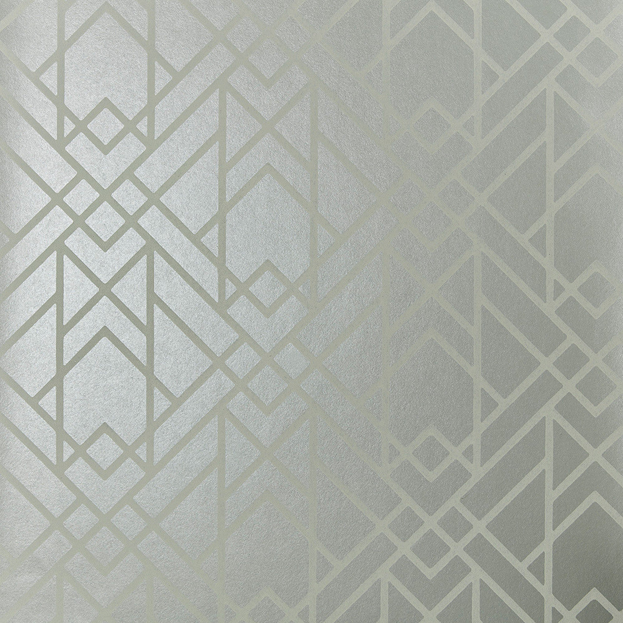 Metro Soft Grey Silver Luxury Geometric Wallpaper - 1838 wallcoverings