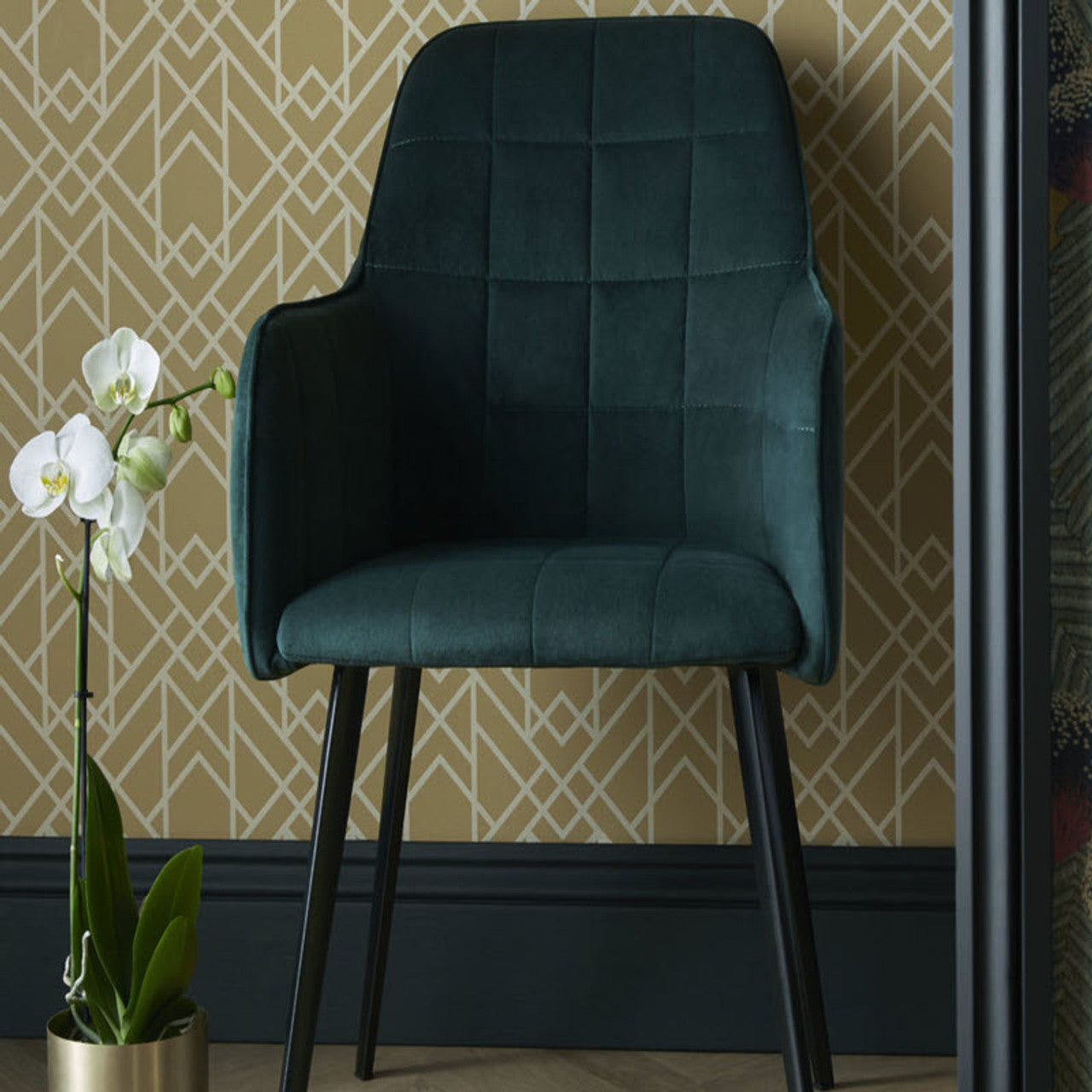 Metro Mustard Yellow Luxury Geometric Wallpaper - 1838 wallcoverings