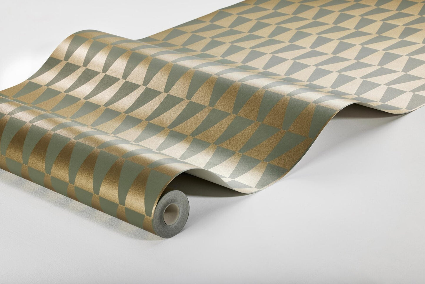 Arne Jacobsen Trapez Wallpaper - Green - Borastapeter
