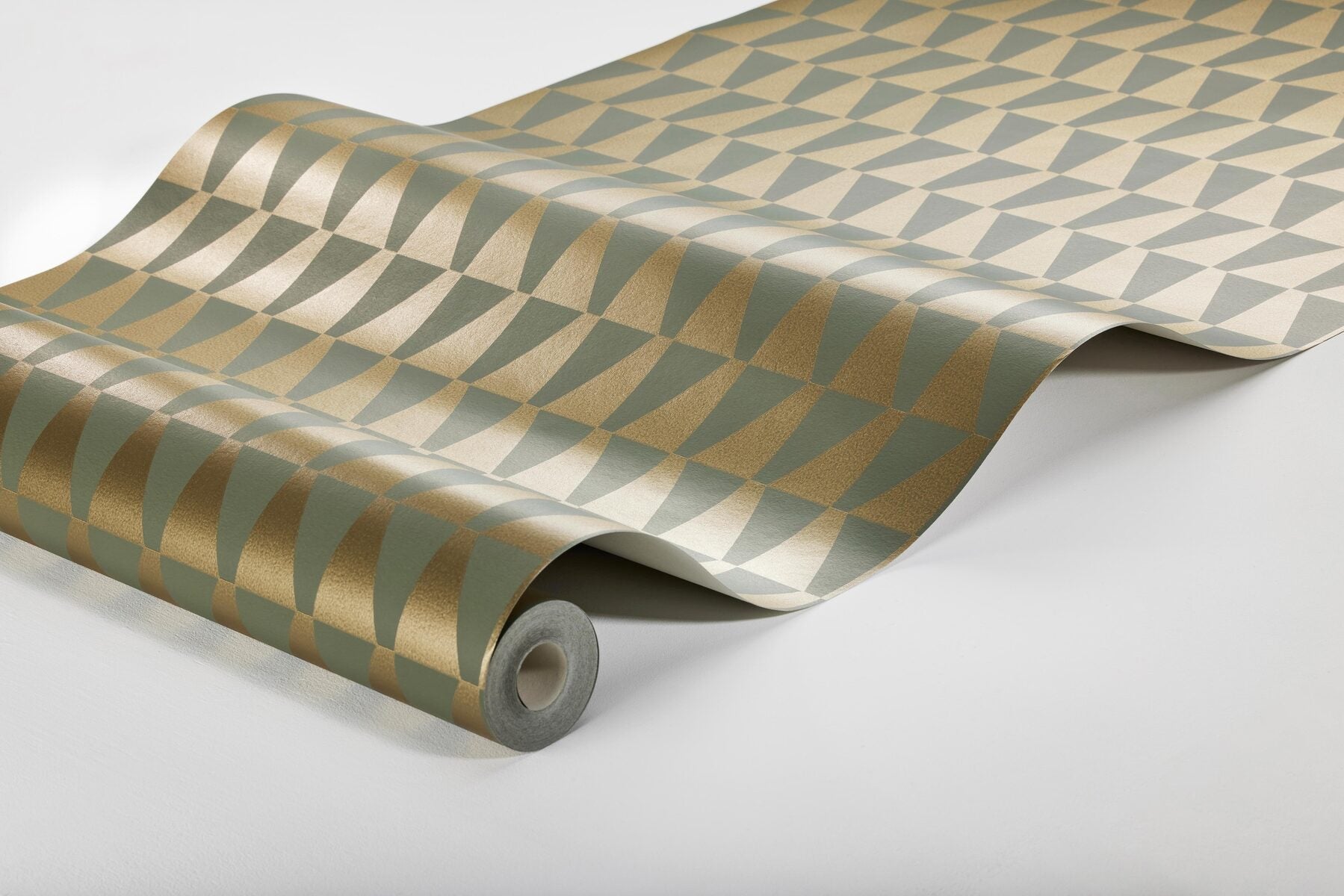 Arne Jacobsen Trapez Wallpaper - Green - Borastapeter
