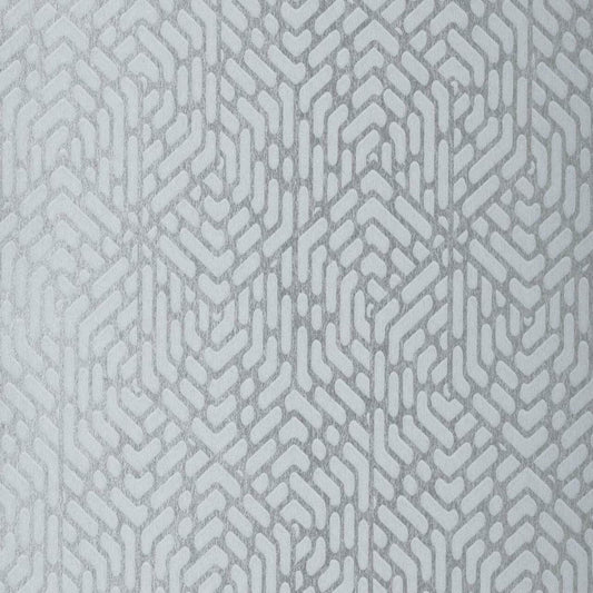 V&A Willow Silver Luxury Geometric Wallpaper - 1838 wallcoverings