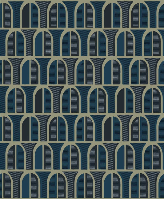 Venice Wallpaper - Blue - Borastapeter