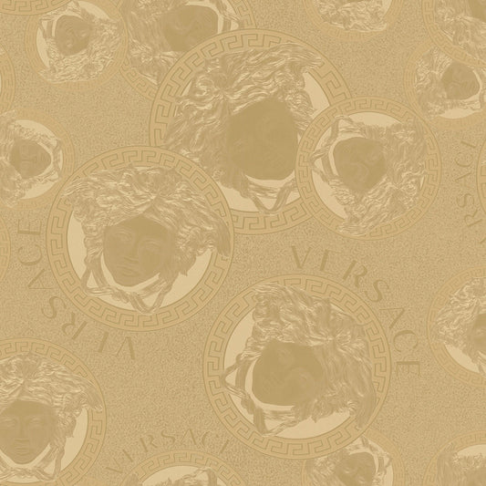 Medusa Amplified Wallpaper - Gold - Versace
