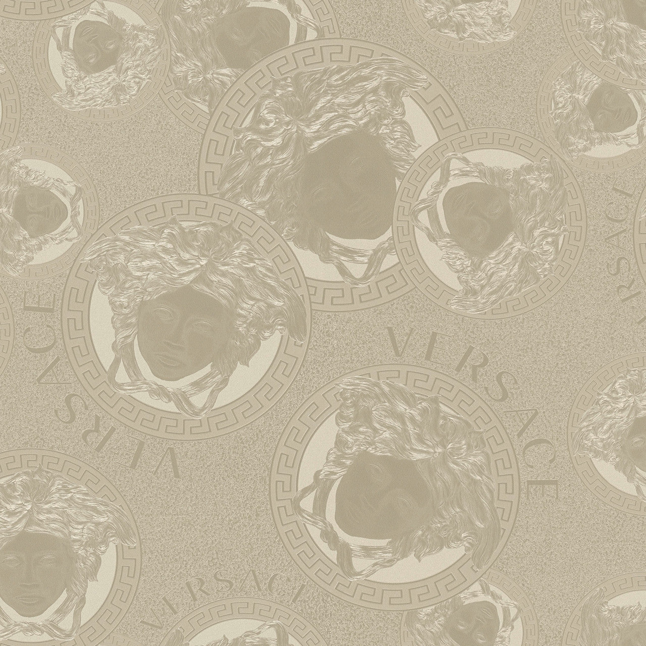 Medusa Amplified Wallpaper - Champagne - Versace
