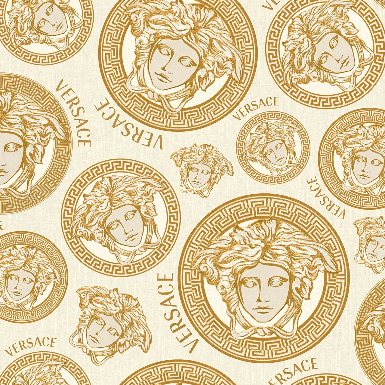 Medusa Amplified Wallpaper - Copper - Versace
