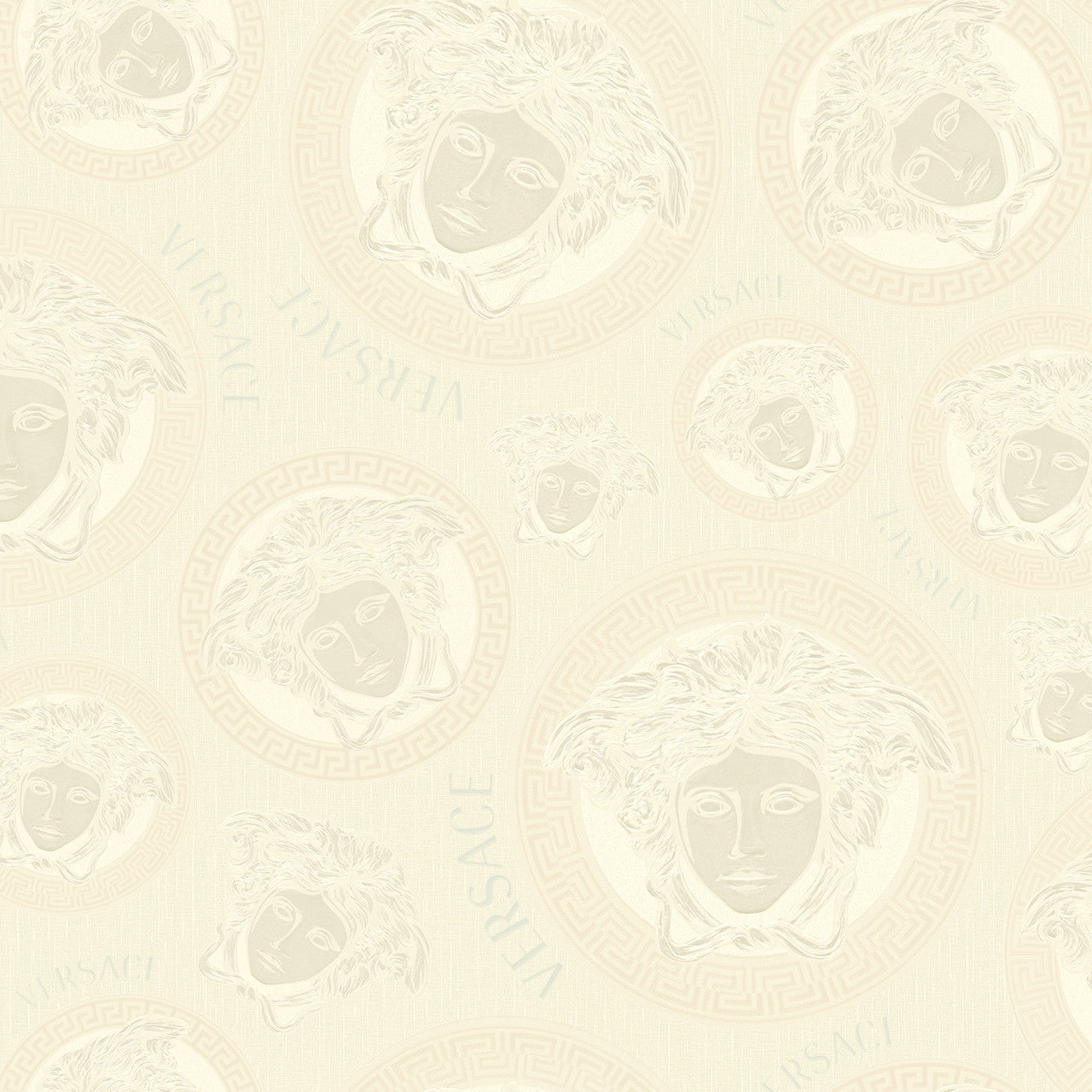 Medusa Amplified Wallpaper - Ivory - Versace
