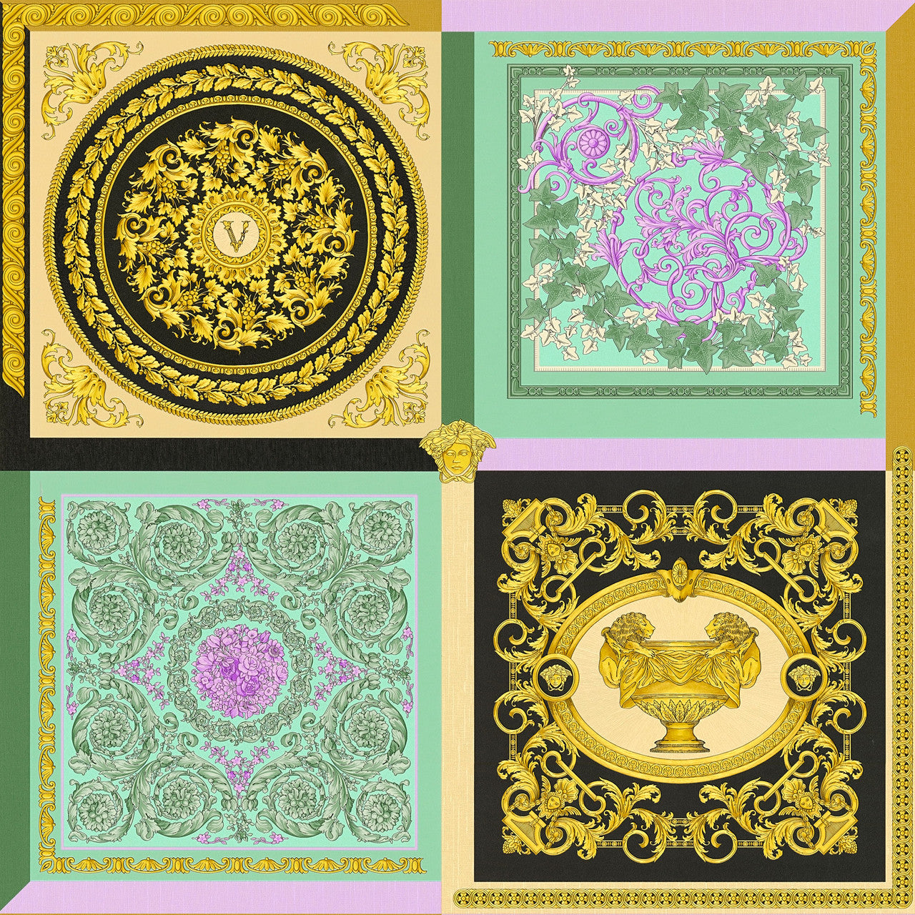 Barocco Mosaic Wallpaper - Multi - Versace
