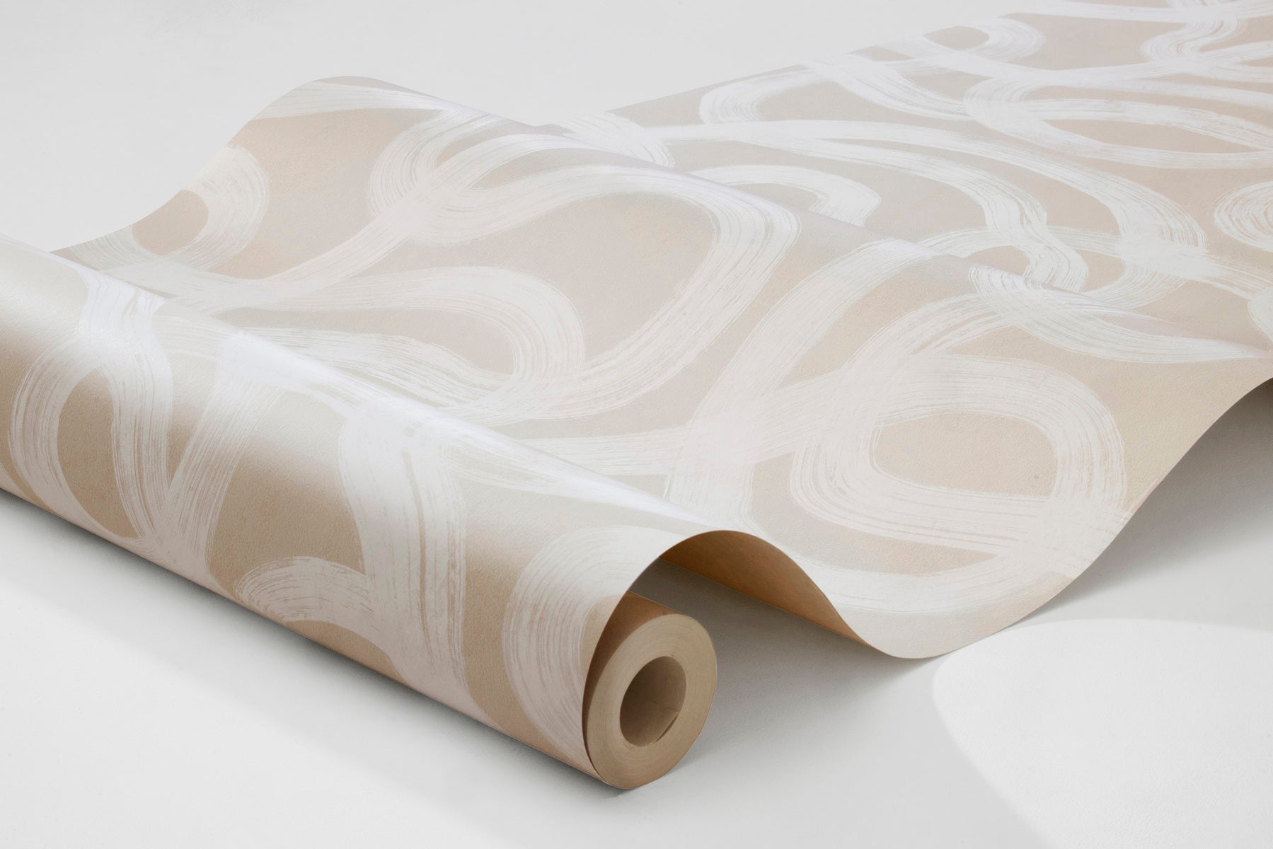 Curve Wallpaper - Cream - Borastapeter