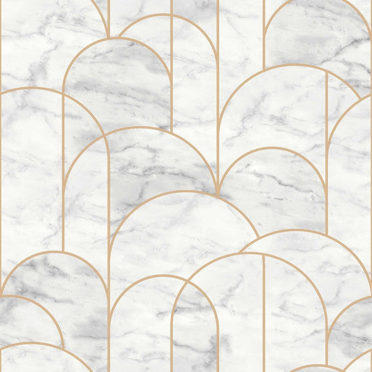 Arch Wallpaper - White - Borastapeter