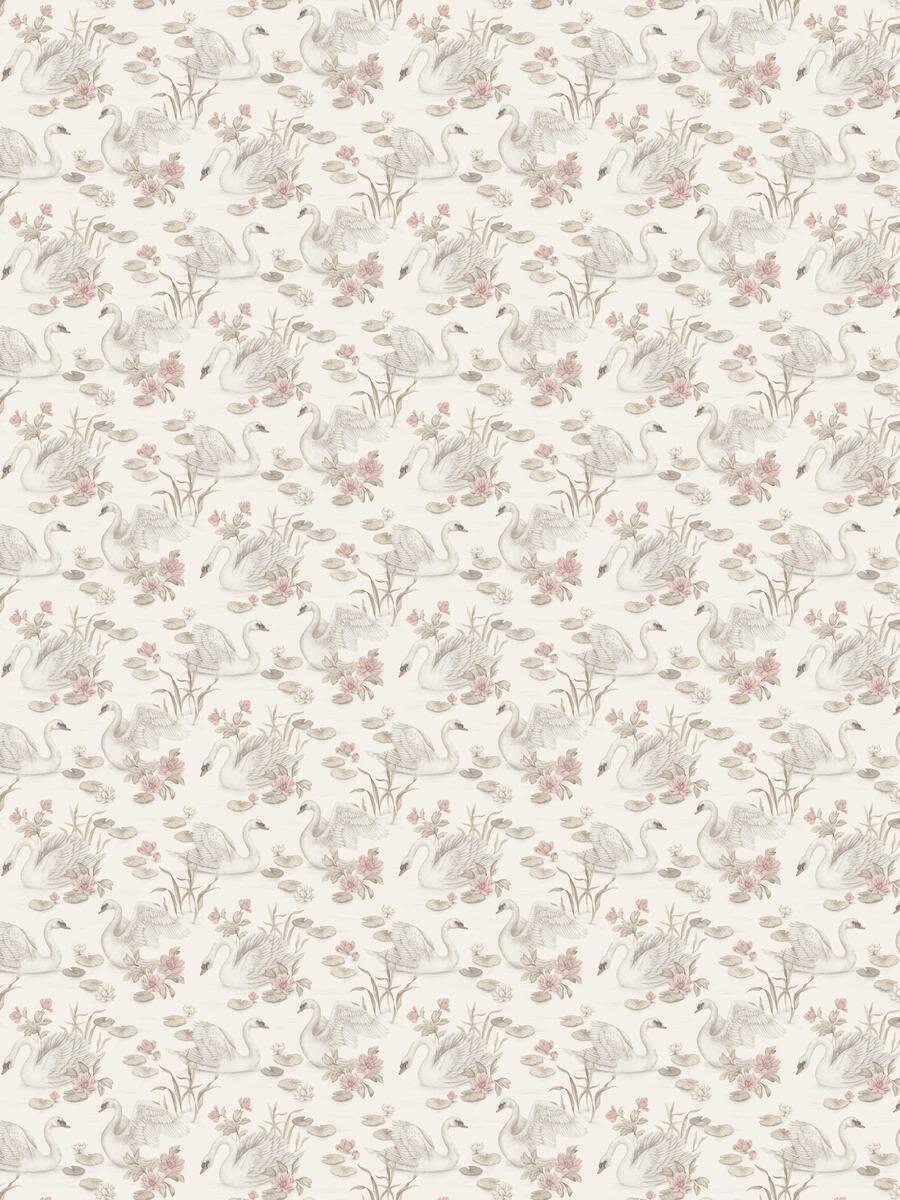 Lily Swan Wallpaper - Cream - Borastapeter