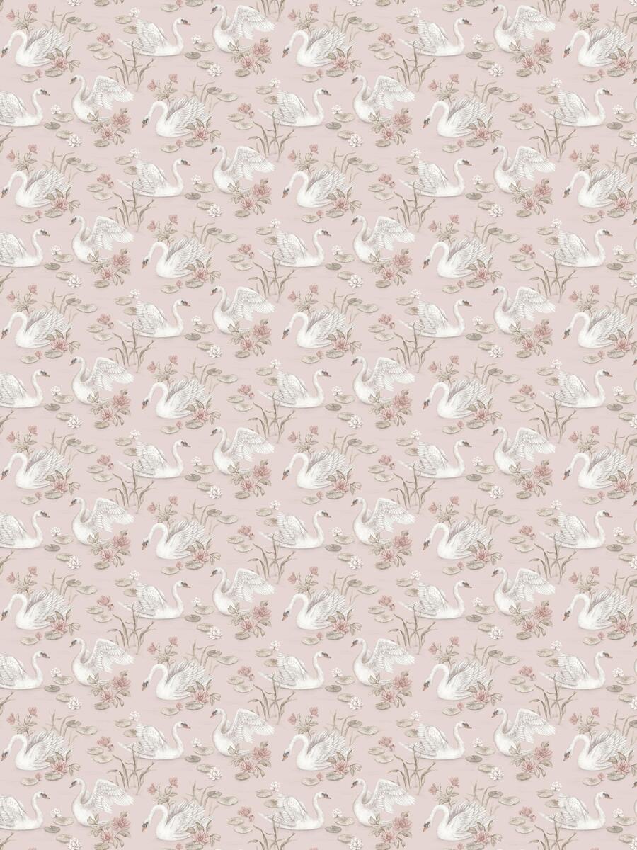 Lily Swan Wallpaper - Pink - Borastapeter