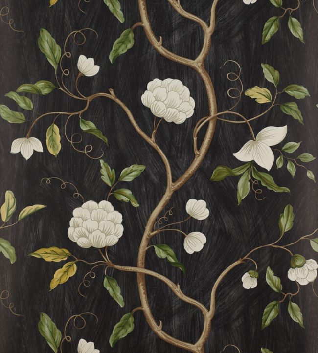 Snow Tree Wallpaper - Black