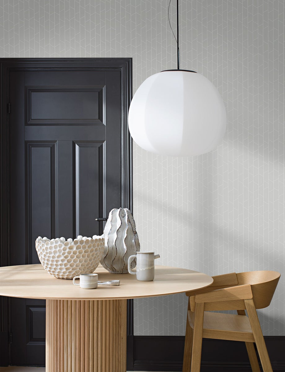 Angle Wallpaper - Silver - Borastapeter