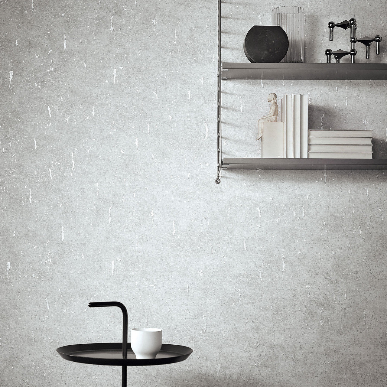 Cork Natural Opulence White Wallpaper - Galerie