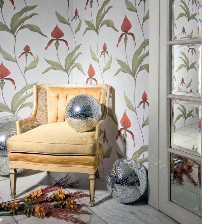 Orchid Room Wallpaper - Gray
