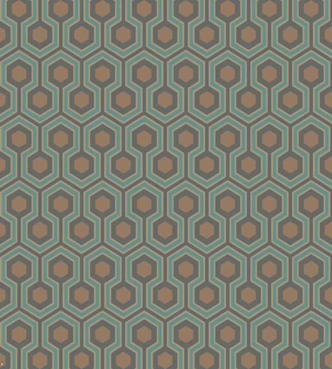 Hicks' Hexagon Wallpaper - Green - Cole & Son