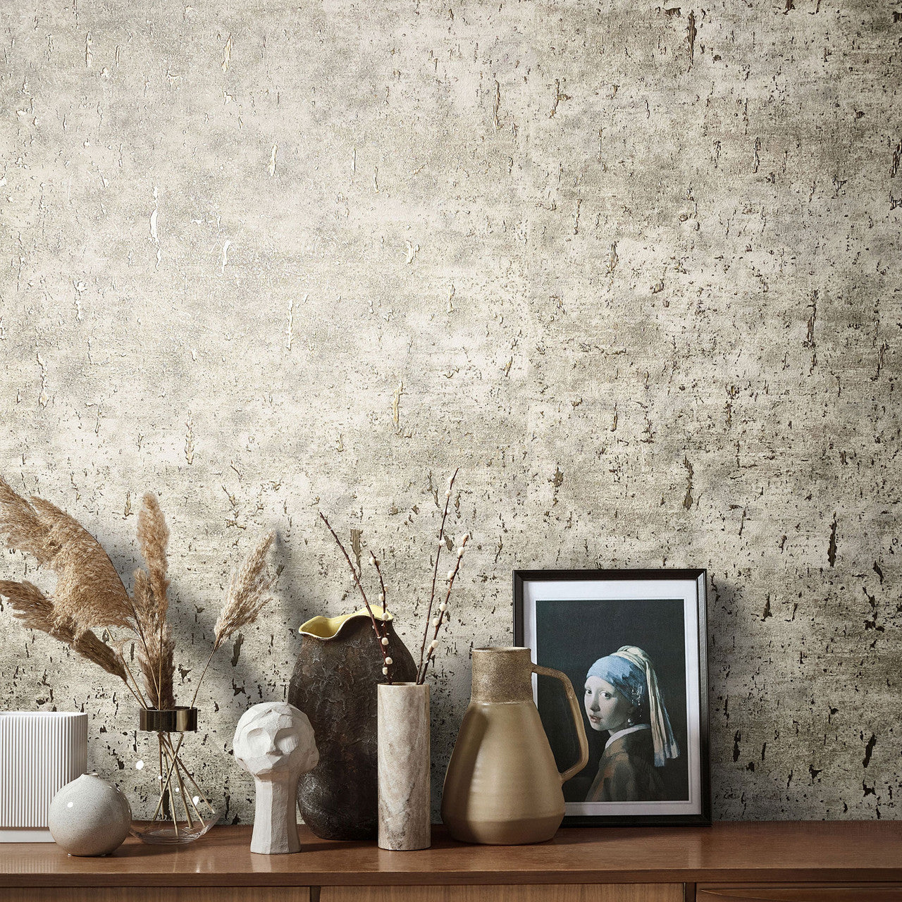 Cork Natural Opulence Beige Wallpaper - Galerie