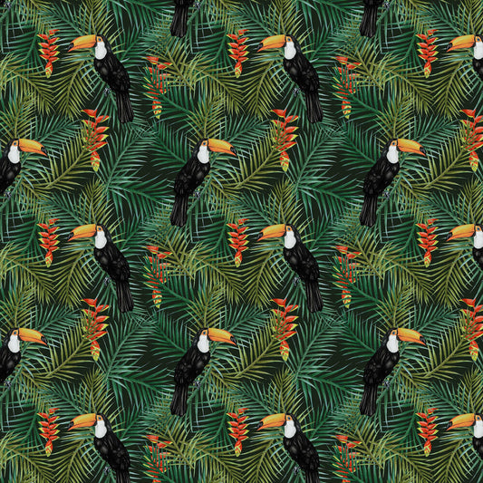 Toucan Wallpaper - Green - The Graduate Collection