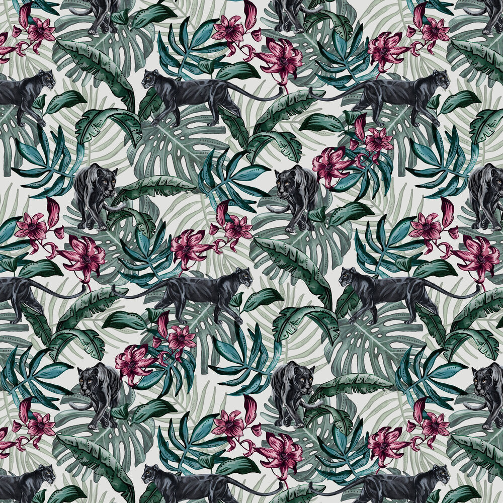 Jungle Panther Wallpaper - Cream - The Graduate Collection