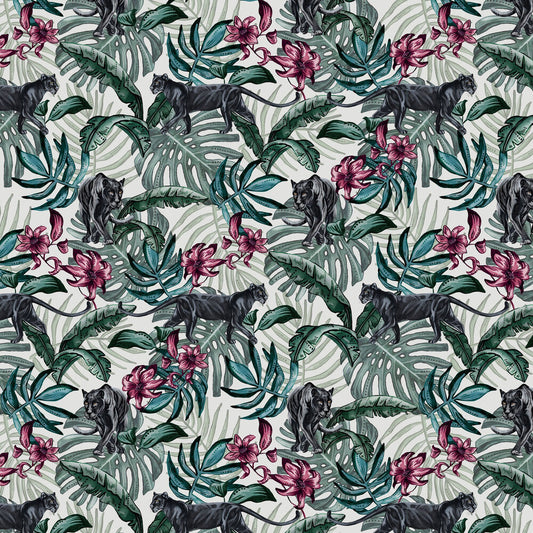 Jungle Panther Wallpaper - Cream - The Graduate Collection