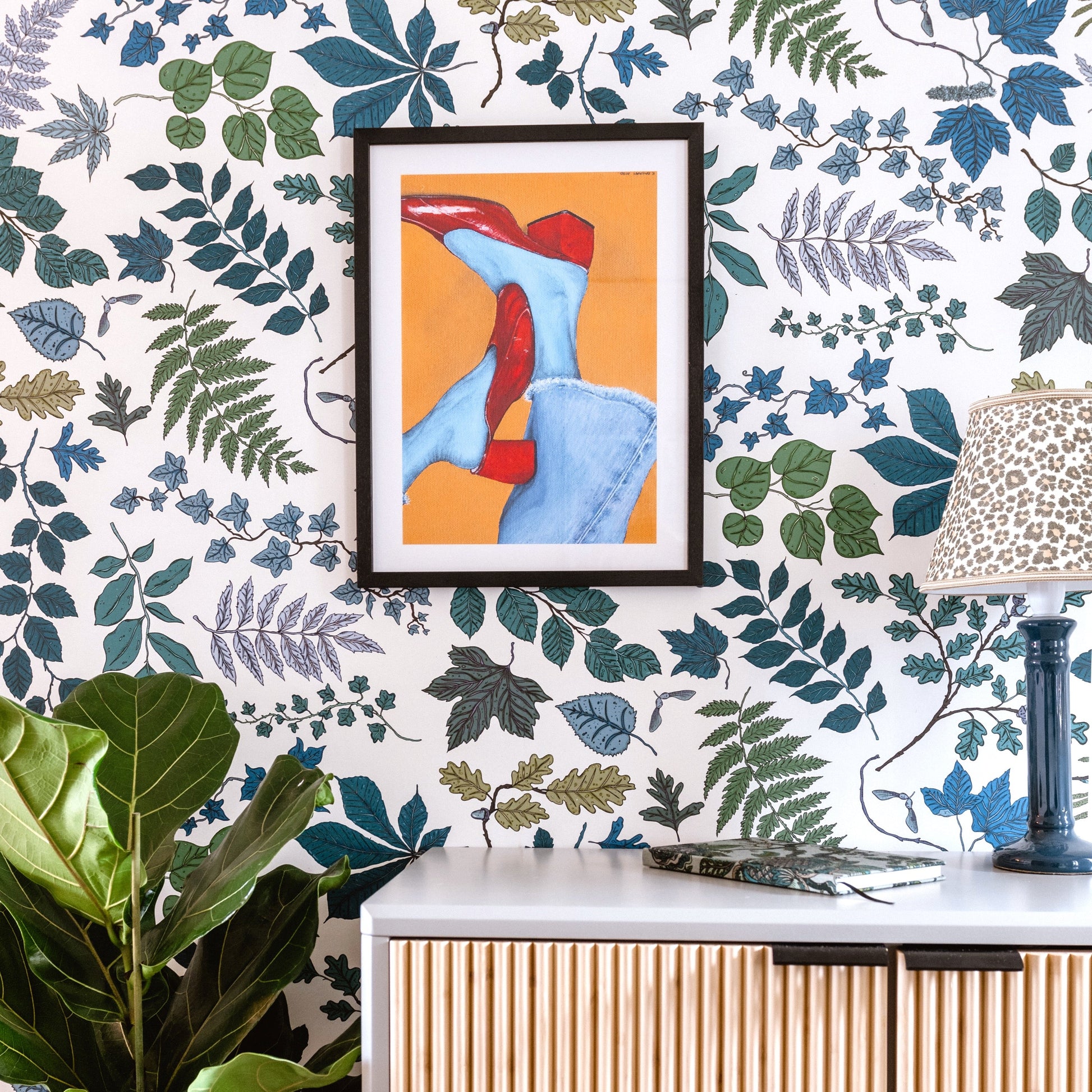 Arbor Wallpaper - Blue - Wear The Walls