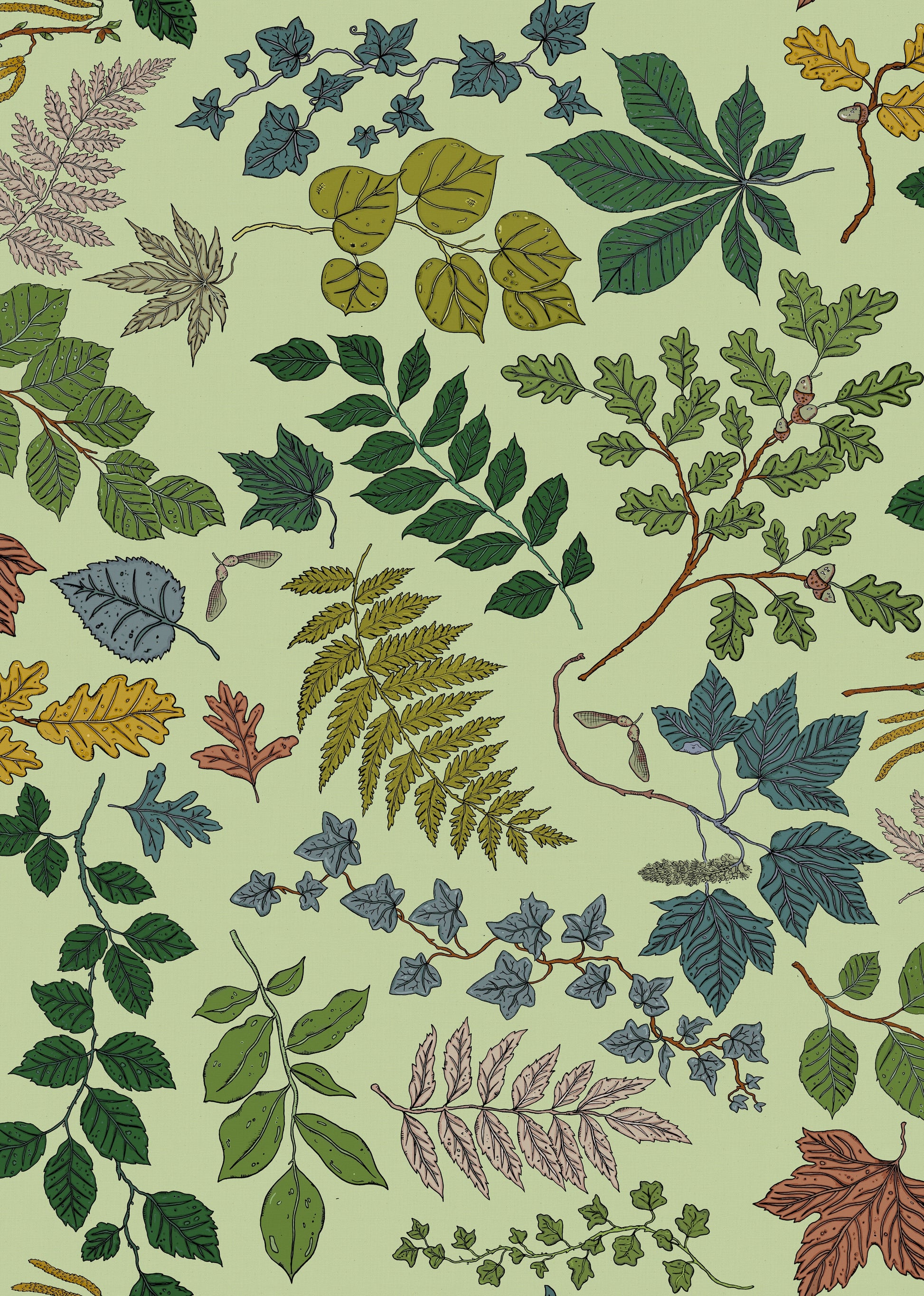 Arbor Wallpaper - Green - Wear The Walls