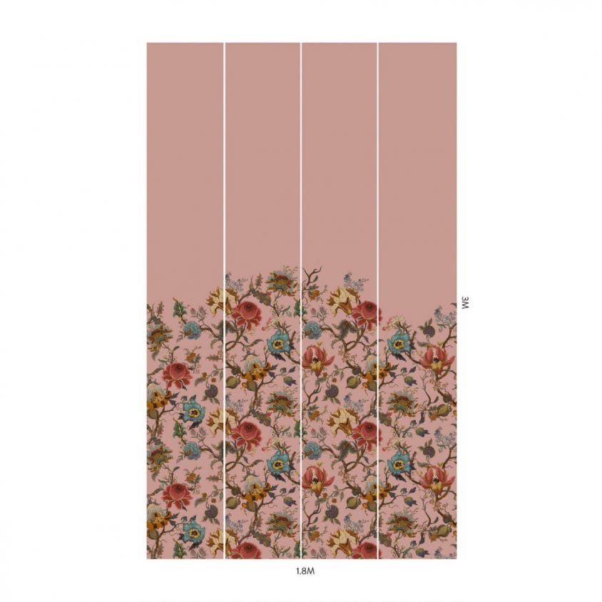ARTEMIS Climbing Walls Wallpaper - Blush - House of Hackney