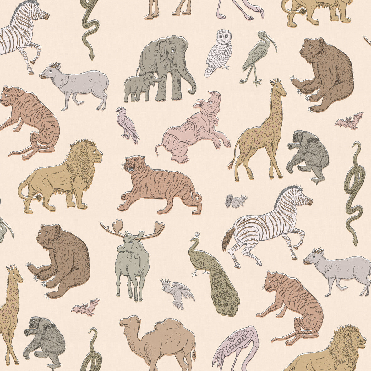 Assemble Wallpaper - Cream - Wear The Walls